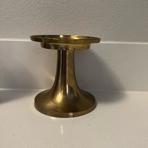 Vintage Fleur-De-Lis Matchstick Holder Wall Decor & Heavy Brass Candle Holder - Picture 7 of 14